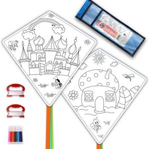 New DIY Kites for Kids White Diamond Kite Kits